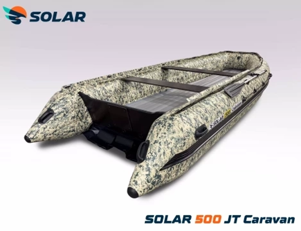 Лодка надувная моторная solar-500 caravan jet tunnel