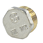 Заглушка латунь никель Ду 40 (1 1/2") НР 9017 ГОСТ 32585-2013 Aquasfera 9017-05
