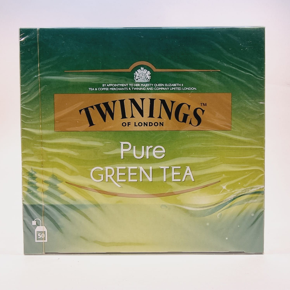 Чай зеленый Twinings "Pure Green Tea" 50 пакетиков, 100 г (из Финляндии)