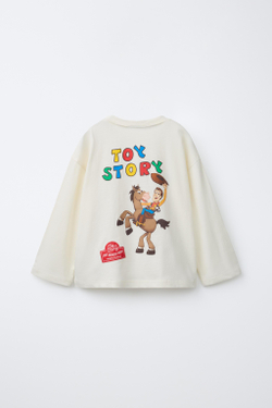 ZARA ФУТБОЛКА С ПРИНТОМ TOY STORY © DISNEY PIXAR, ЖЕЛТОВАТО-БЕЛЫЙ