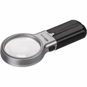 Лупа ручная круглая, d 60 мм, 3-х крат. увел., рукоятка-трансф. LED подсветка, 2хАА, TDM SQ1025-0903
