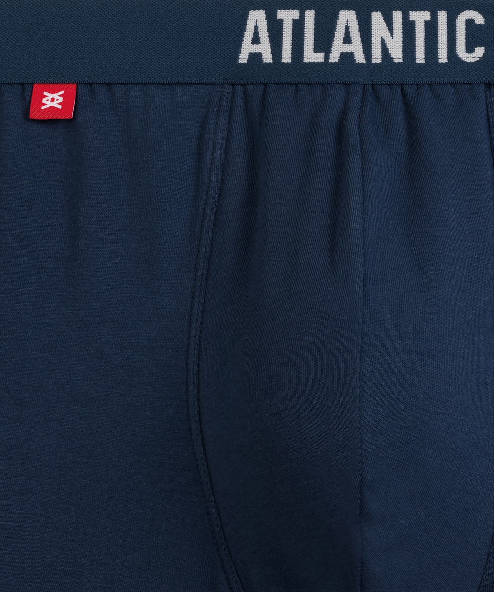 Мужские трусы шорты Atlantic, набор из 3 шт., хлопок, голубые + темно-голубые + светло-зеленые, 3MH-011