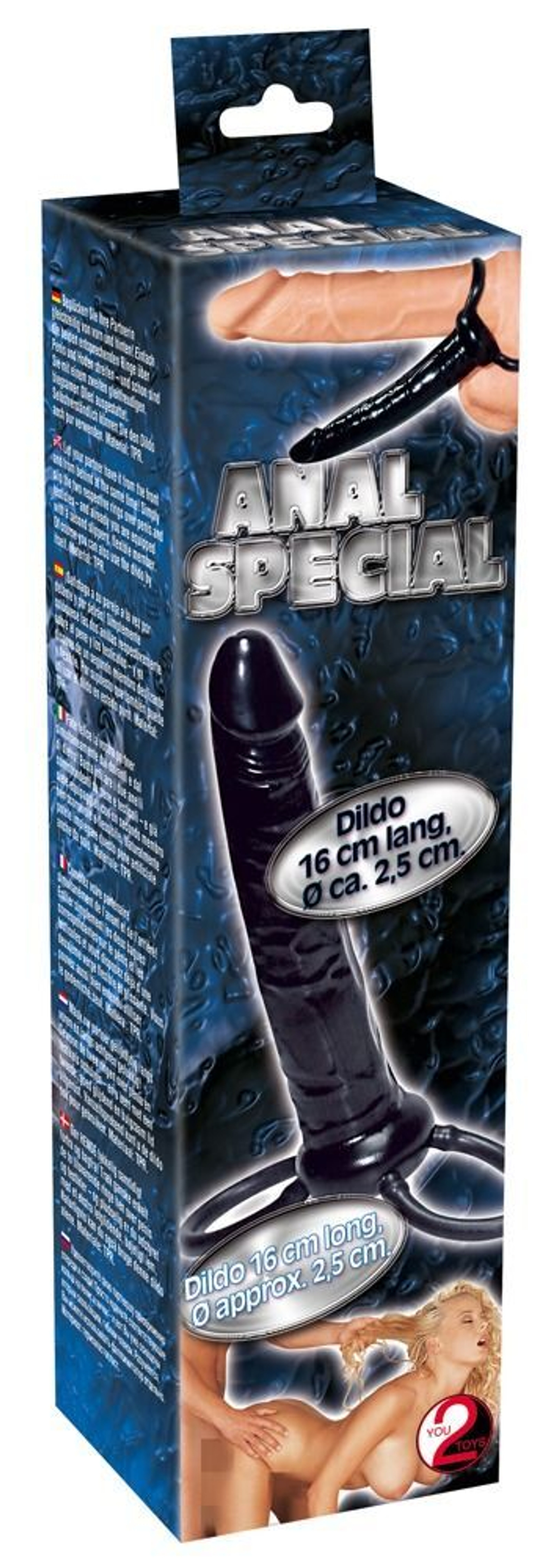 Насадка Anal Special для двойного проникновения - 16 см. (Цвет: черный)