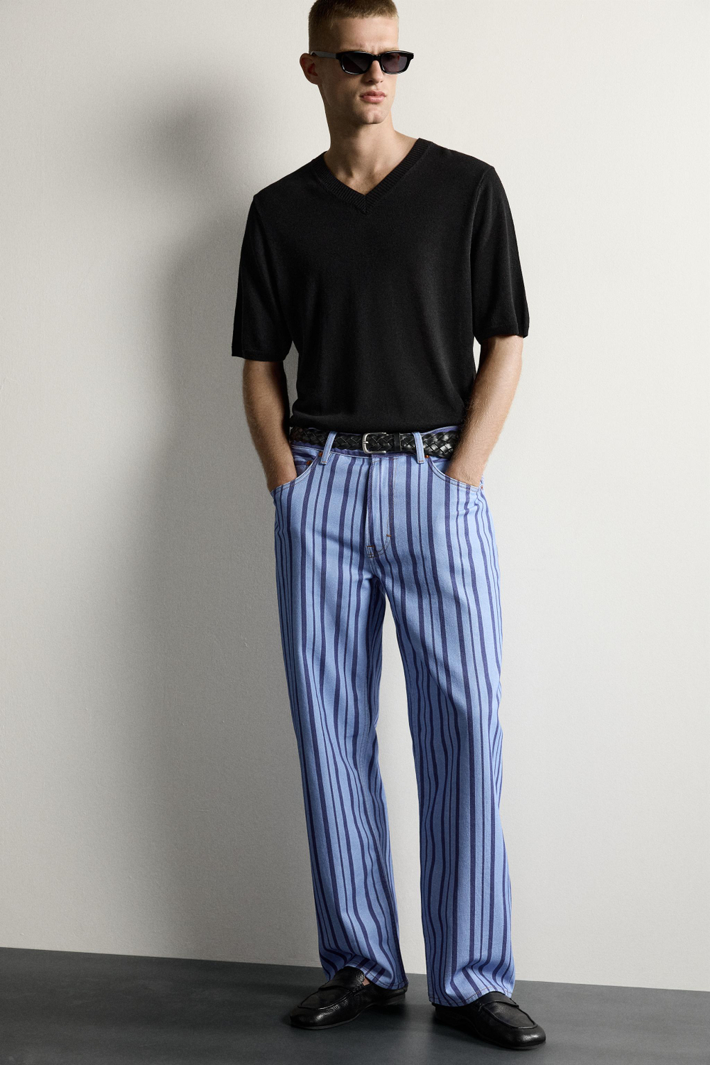 БРЮКИ STRAIGHT FIT В ПОЛОСКУ — ZARA · 0840/380