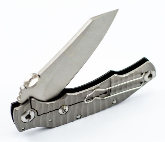 Складной нож Steelclaw frits c клинком из стали D2, рукоять G10 / Титановый сплав Titanium TC4 Aloy