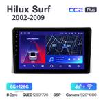Teyes CC2 Plus 9"для Toyota Hilux Surf 2002-2009
