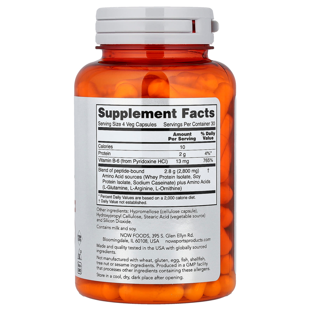 NOW Foods, Sports, Amino Complete™, аминокислотный комплекс, 120 растительных капсул