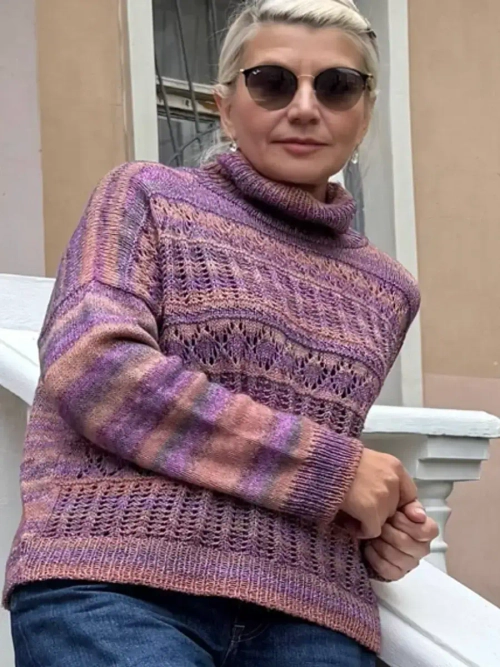 МК свитера спицами. Модель "Шед"