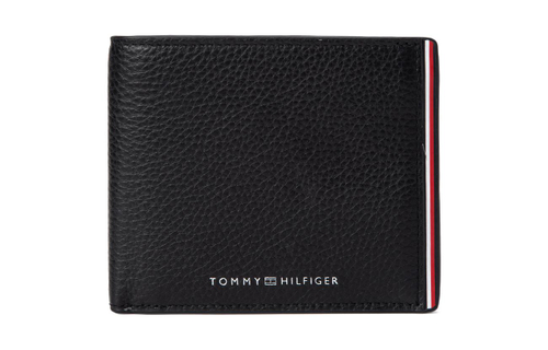 Tommy Hilfiger Cow Leather Wallet Regular Men"s Black