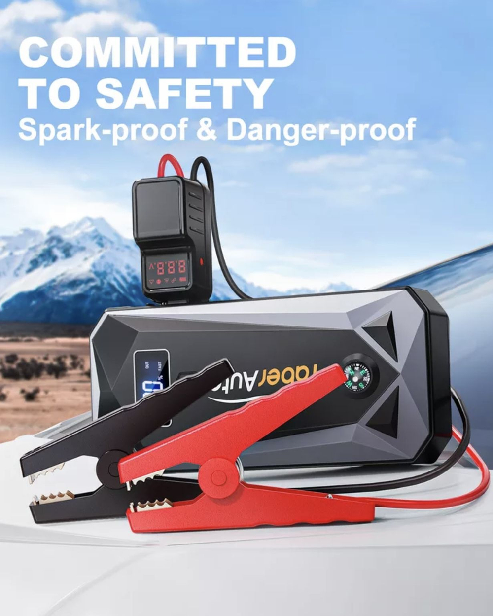 Устройство пусковое портативное бустер 4000A 26800mAh Yaber YA40