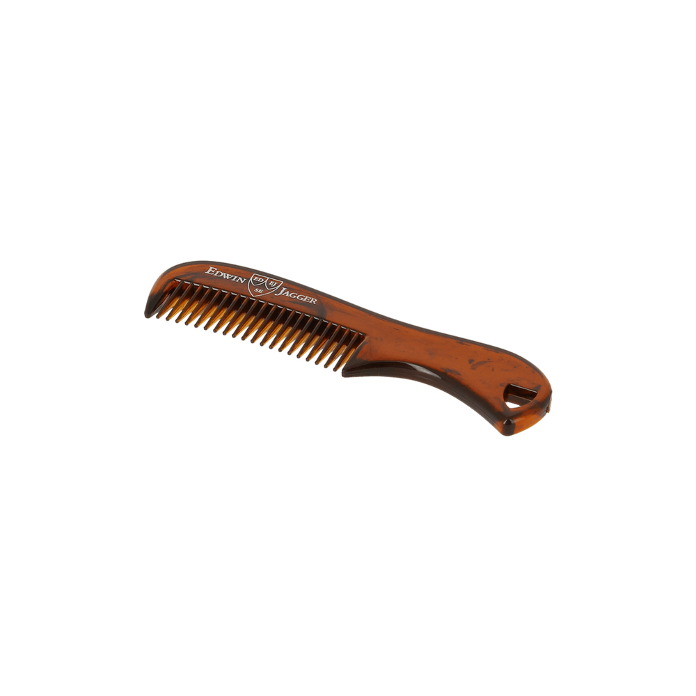 Расческа для бороды и усов черепаховый цвет Edwin Jagger Tortoiseshell Beard & Moustache Comb