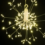 Гирлянда для дома на батарейках «Разряд молнии» 120 ламп LED, d - 20 см, 2 реж.,IP-20, (3хАА), Теплый белый