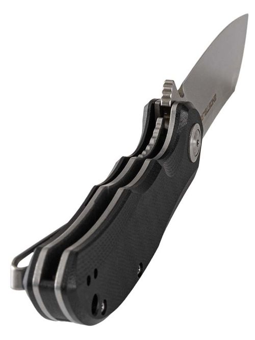 Нож складной GhostBlade Banshee, сталь D2, 58-62 HRC, Sheepfoot, рукоять G10 чёрная, замок Liner lock, флиппер, 128 г