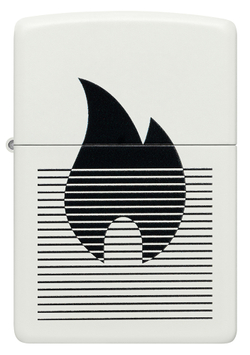Зажигалка ZIPPO Flame Gradient Design White Matte, латунь/сталь, белая, матовая