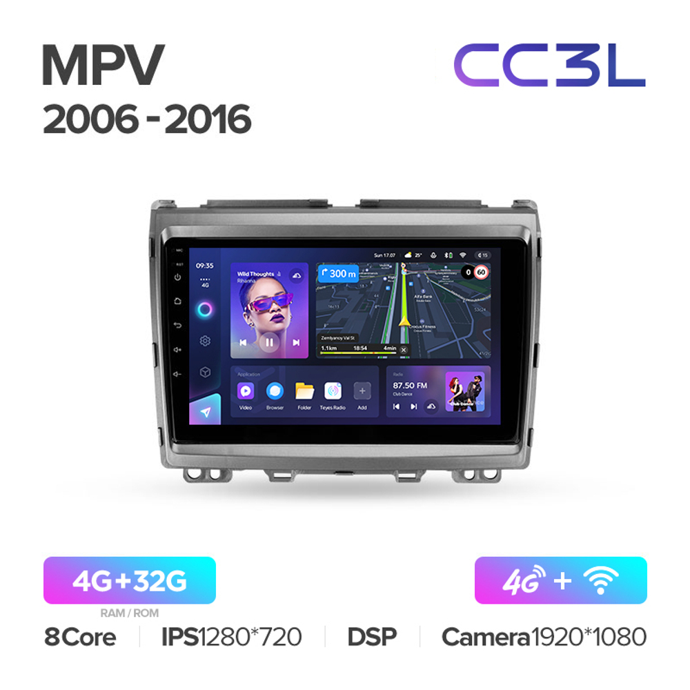 Teyes CC3L 9"для Mazda MPV 2006-2016