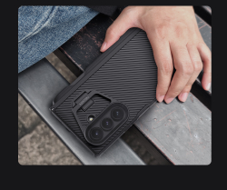 Чехол с MagSafe на Samsung Galaxy Fold 7, серия CamShield Prop Magnetic от Nillkin (версия с прозрачной крышкой объектива и стилусом)