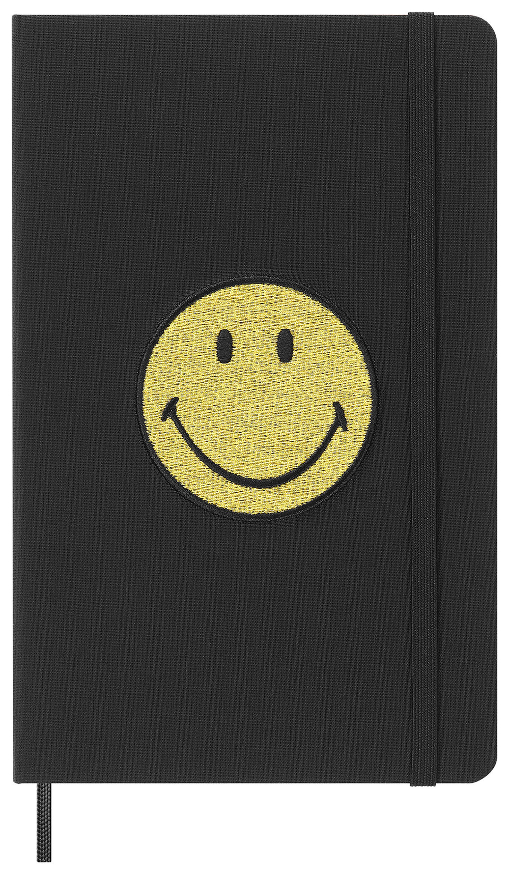 Блокнот А5 Moleskine LE SMILEY (LESMILEYNTBKCLT) 13х21 см, 176 стр. в линейку, черный в подарочной коробке