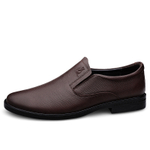 AUSFAMDS Casual Leather Shoes Men"s Low top Black