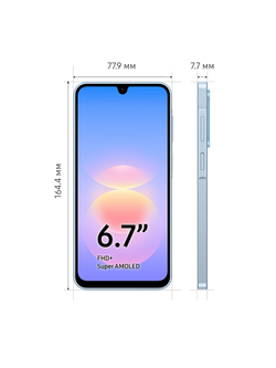 Смартфон Samsung Galaxy A18 6+128GB, SM-A185FLBLCAU Голубой