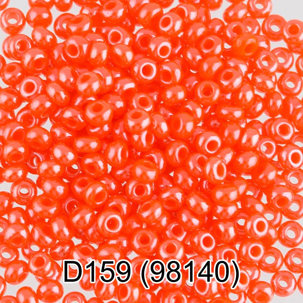 Бисер Gamma 10/0 (2.3 мм), 50 г, D159 яр.оранжевый, 98140, круглый 4