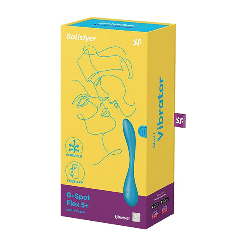 Синий гибкий вибратор 19,6см Satisfyer G-Spot Flex 5+