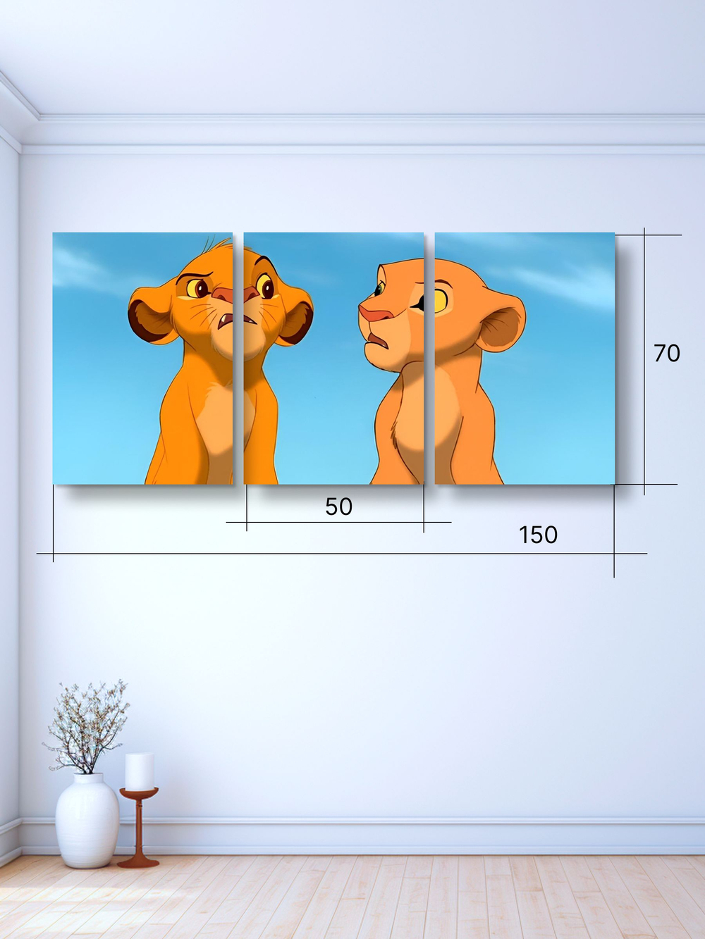 Картина Беседа в пустыне модульная 50x70см 3шт.
