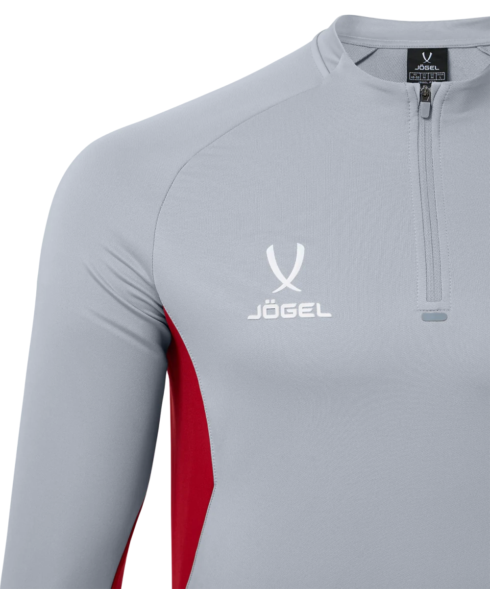 Джемпер тренировочный JOGEL PREMIER PerFormDRY Training Zip Top, серый/темно-красный