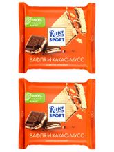 Шоколад молочный Ritter Sport Вафля и какао-мусс 100 г x 2 шт