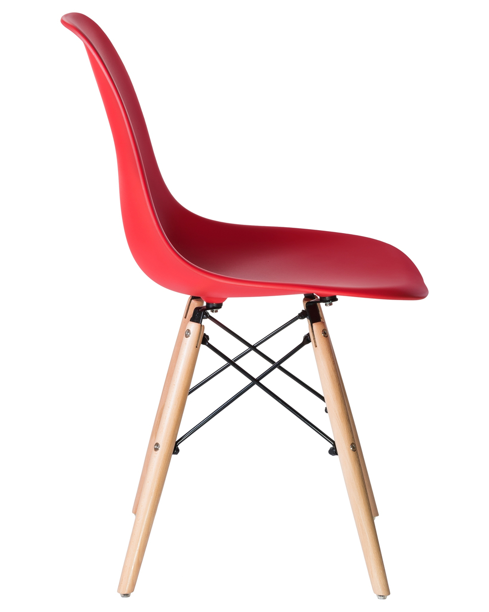 Стул обеденный LMZL-PP623, ножки светлый бук, цвет сиденья красный