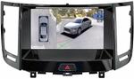 Магнитола для Infiniti FX35, FX37, FX50, FX30D S51 2008-2012, QX70 S51 2013-2018 (рамка тип 1 черный глянец) - Teyes CC3-2K-360 монитор 9.5" 2K QLED на Android 10, Быстрая, CarPlay, 4G SIM-слот, 4 камеры в комплекте