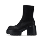 GG CC Slim Sock Boots British Style Elastic Ankle Boots Women"s Black