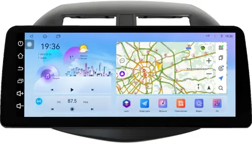 Магнитола для Toyota RAV4 3 2005-2012, Vanguard (рамка 10) - FarCar S500+TS10 монитор 12.3" 2K QLED на Android 14, Быстрая, CarPlay, 4G SIM-слот