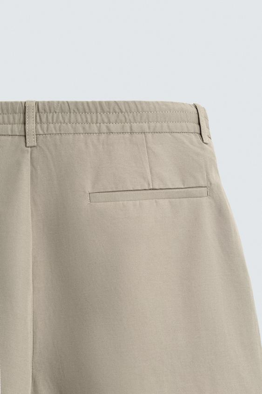 ZARA ШОРТЫ RELAXED FIT ИЗО ЛЬНА И ХЛОПКА, СЕРО-КОРИЧНЕВЫЙ