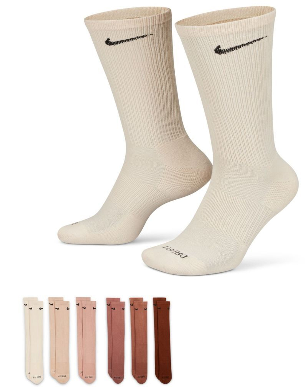 Носки теннисные Nike Everyday Plus Cushion Crew Socks 6P - разноцветный