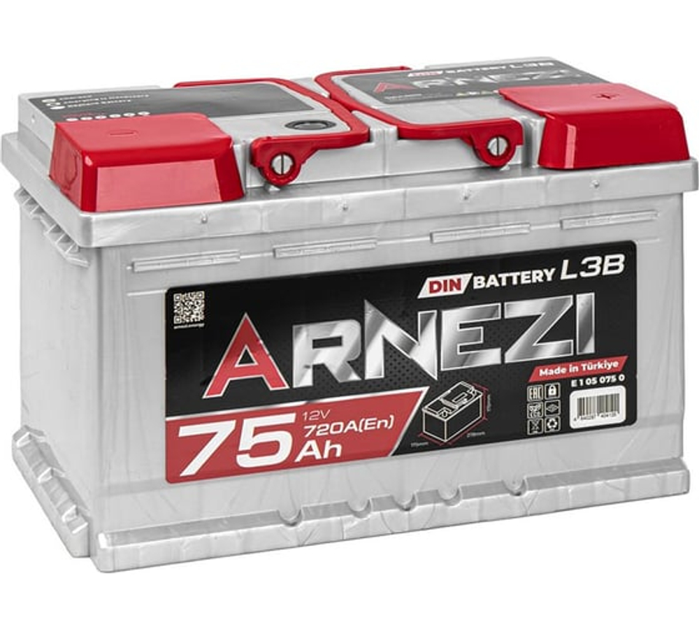 Аккумулятор ARNEZI DIN SMF 75 А/ч обратный R+ 278x175x175 L3B EN 720 А
