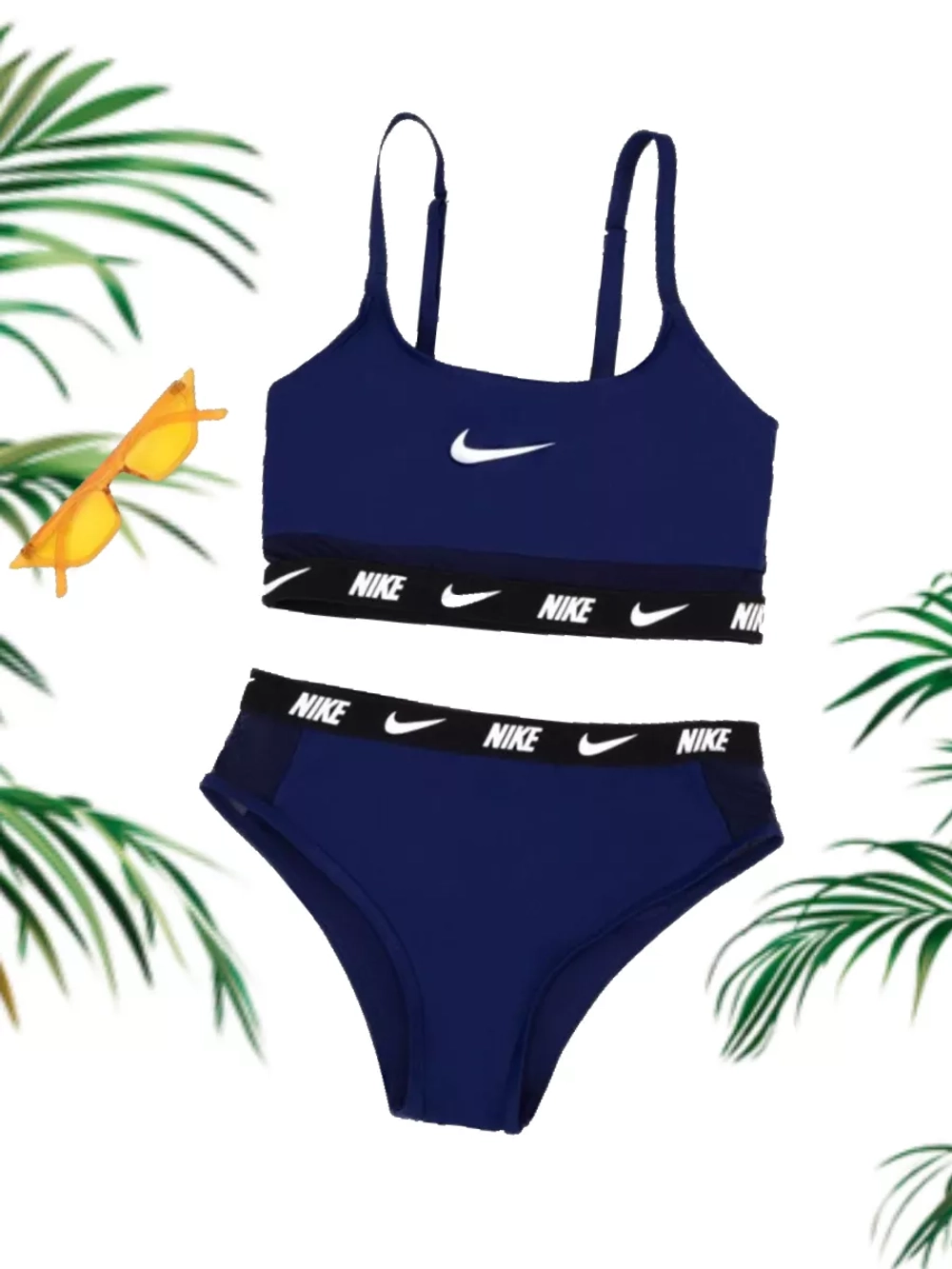 купальник раздельный с высокой посадкой Nike