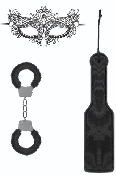 Черный игровой набор Introductory Bondage Kit №4 (Цвет: черный)