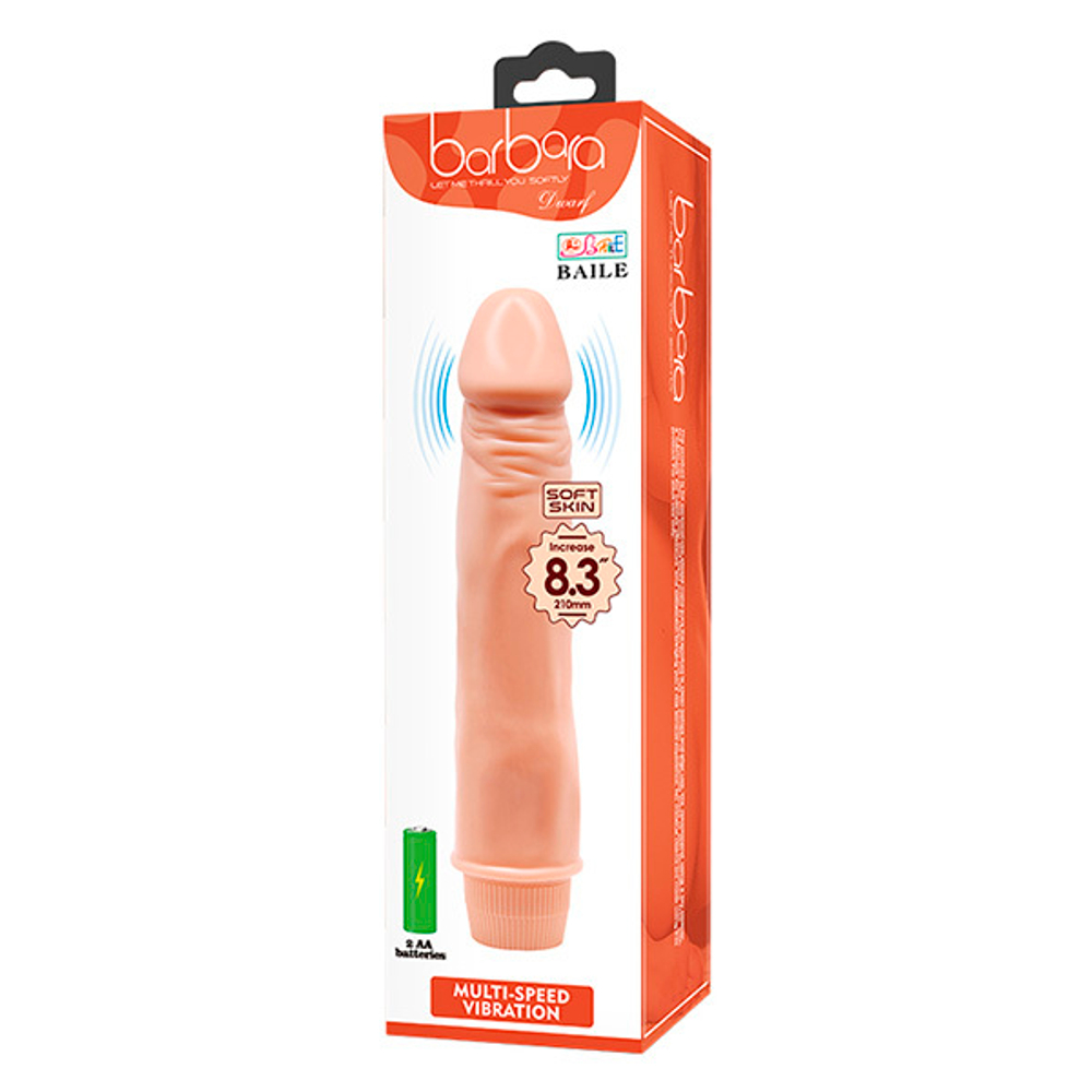 Телесный вибратор-реалистик 21,5см Baile Barbara Dwarf BW-001050R