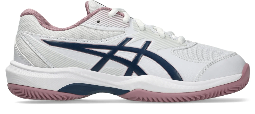 Детские теннисные кроссовки Asics Gel-Game GS Clay/OC - white/independence blue