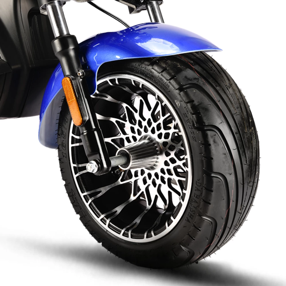 Электроскутер CityCoco WHITE SIBERIA BLACK SEA (BLUE) 5000W