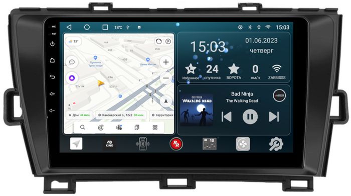 Магнитола для Toyota Prius 30 2009-2016 (левый руль) - Redpower 189 Android 10, Быстрая, CarPlay, SIM-слот