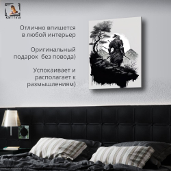 Картина модульная "Она самурай", 80 см х 40 см