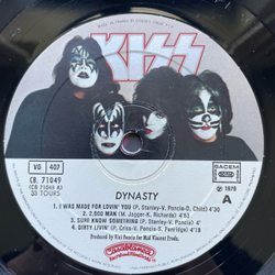 Винтажная виниловая пластинка LP Kiss Dynasty (Франция 1979)