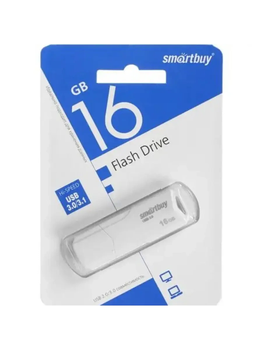 Память USB Flash 16 ГБ Clue SB16GBCLU-W3 WHITE