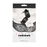 Черные виниловые наручники Sinful Wrist Cuffs (черный) (Цвет: черный)