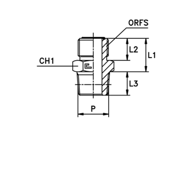Штуцер ORFS 13/16 - NPT 3/4