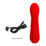 Красный гнущийся вибратор 15см Pretty Love Faun BI-014724-2