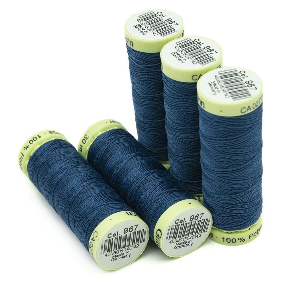 Нитки отделочные Gutermann Top Stitch 30 (30 метров), 5 кат. | 967 водная синь