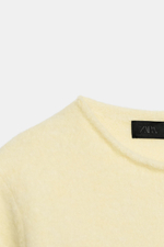 СВИТЕР ИЗ МЯГКОЙ ТКАНИ С КОРОТКИМИ РУКАВАМИ — ZARA
