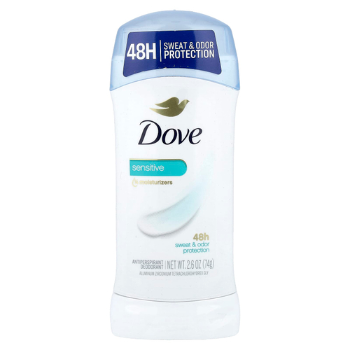 Dove, Дезодорант-антиперспирант, для чувствительной кожи, 74 г (2,6 унции)